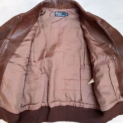 「取引完了済」Polo by Ralph Lauren 💙 A-2 フライトジャケット 💙 ポロ ラルフローレン 💙 A-2 レザー ジャケット 💙 (株)インパクト21