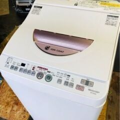 配送可能 シャープ SHARP ES-TG60L-P [たて型洗濯乾燥機（6.0kg） ピンク