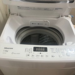 【引き取り希望】ハイセンス洗濯機　HW-G75A 2019年製