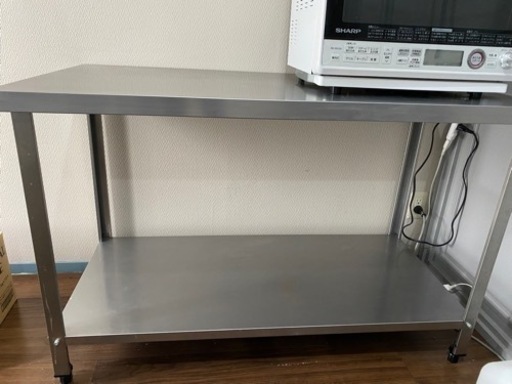 2段ステンレス作業テーブル 業務用調理台作業台