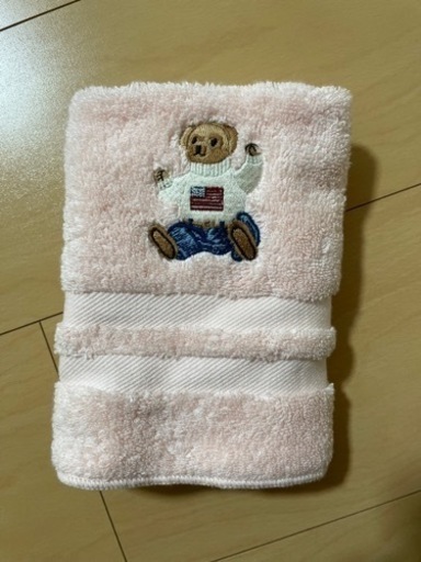 新品　ラルフローレン　ポロベア　ウォッシュタオル　ピンク