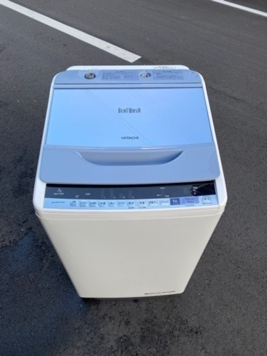 ID 371880 洗濯機7K 日立 キズ有 2017年 BW-V70A