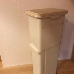 縦型2段　ゴミ箱ホワイト