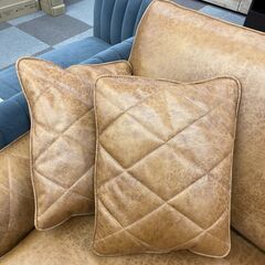 関家具 コロンバス 3Pスモールソファ ?定価￥104,800? レザーテックス