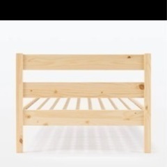 無印パイン材ベッドフレームセミダブル 定価29900