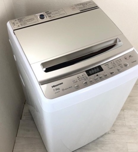 配達設置コミコミ大容量7.5k洗濯機✨高年式2020年✨ガラストップでピカピカ☺️
