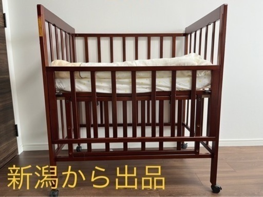 新潟市　ミニベビーベッド　寝具付き　説明書つき