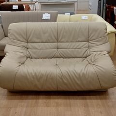 ☆ジモティ割あり☆ ソファ ベージュ系 W150×D90×H80 クリーニング済み 