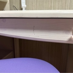 決まりました]組み合わせデスク ホワイト チェアセット