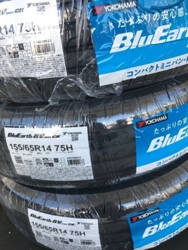 新商品！155/65R14ヨコハマタイヤBluEarth-RV03CK 消費税、作業
