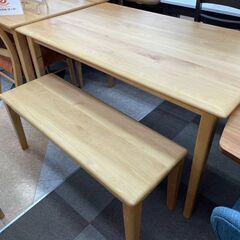 💜マナベインテリアハーツ ダイニング4点セット ✨定価￥81,260✨ おしゃれなベンチシート💜3863