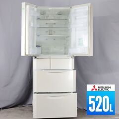 中古 冷蔵庫 フレンチ6ドア 520L ファン式 訳あり特価 三...