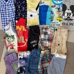 【まとめ売り】春夏男の子用衣類　半袖Tシャツ　ハーフパンツ　90