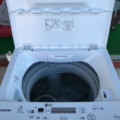 TOSHIBA 東芝電気洗濯機 AW-45M7 4.5kg 2019年製 幅550mm奥行534mm