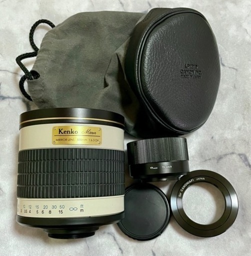 [ほぼ未使用新品/マウントアダプター2種付属]超望遠レンズ　ケンコーミラーレンズ500mm F6.3 DX/KENKO