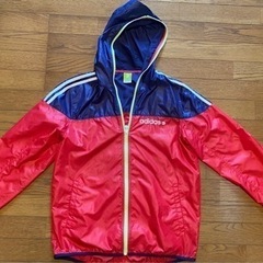 中古　adidas ナイロン　パーカー　赤