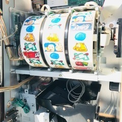 【中古】 Daiichi スロット台 パチスロ実機 4号機 忍者ハットリくん 動作品 稼働品 台鍵付き 設定キー付き メダル付き
