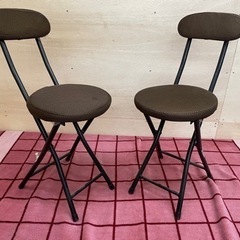 椅子　2脚セット　折り畳み式　小型　BBQ キャンプ