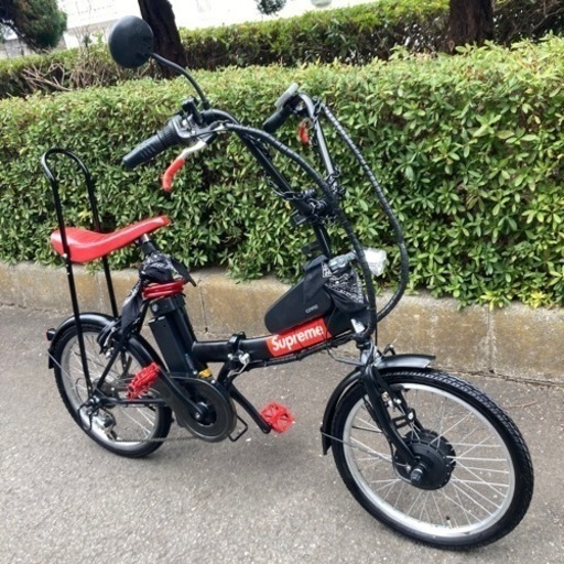 世界に一台 フルカスタム 電動アシスト自転車 折り畳み自転車 e-BIKE 黒赤