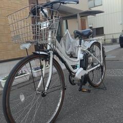 電動アシスト自転車　ヤマハPAS　ami  白　26インチ　バッ...