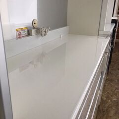 パモウナ　レンジボード　キッチンボード　おしゃれ　大容量　ファミリータイプ　収納力抜群　ホワイト　クリーニング済み　貝塚市　二色浜