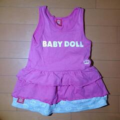 BABYDOLL ノースリーブワンピース size90