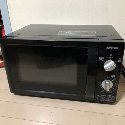電子レンジ IRISOYAMA アイリスオーヤマ PMB-T176-5-B 700W 2019年製 50Hz　関東地区限定