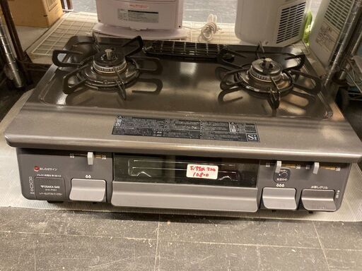 ☆中古￥12,800！【会員価格￥10,800】【店長おすすめ！】Paloma　2口ガスコンロ　家電　2019年製　PA-N41B-5R型　都市ガス用　【BC026】