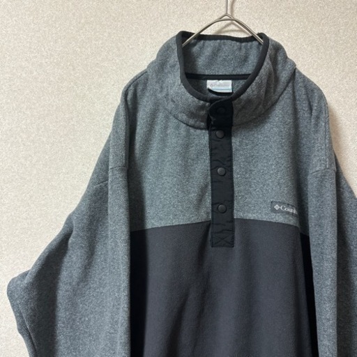 XXLサイズ Columbia フリースジャケット ボタン