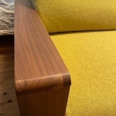 ウォールナット無垢フレーム　高さが調節できる北欧デザイン天然木カバーリングソファjtse