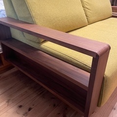 ウォールナット無垢フレーム　高さが調節できる北欧デザイン天然木カバーリングソファjtse