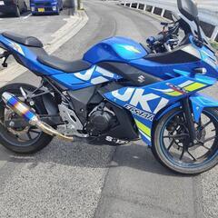 【ネット決済・配送可】gsx250R 書類、鍵付き　事故現状車