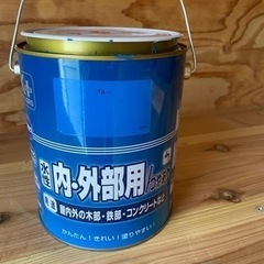 水性ペンキ　青色　ブルー　ニッペ　1.6L　2022購入　開封品...