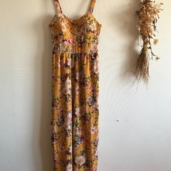 花柄キャミソールジャンプスーツドレス