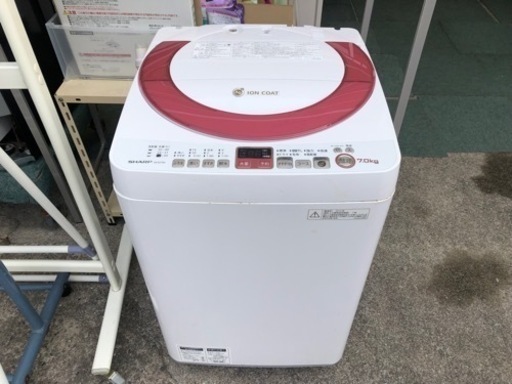 【リサイクルサービス八光】SHARP 7.0kg 全自動洗濯機 ES-KS70N-P
