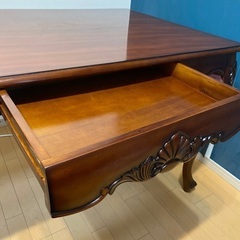 アンティーク朝　マホガニー　ダイニングテーブル