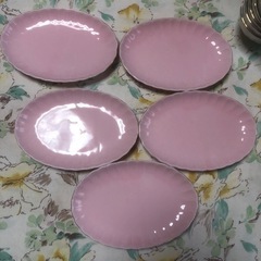 ピンク皿5枚セット無料