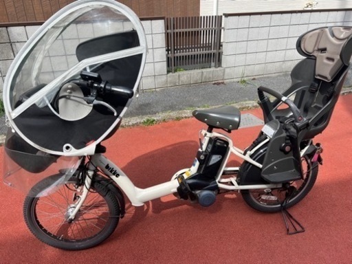 電動自転車　bikke ブリヂストン　子供乗せカバー付き