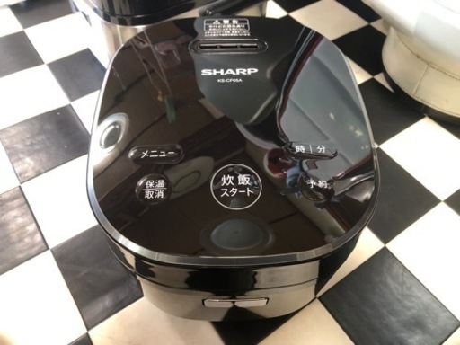 【リサイクルサービス八光】2019年製　シャープ 3合炊飯器 黒厚釜  ブラック　KS-CF05A-B