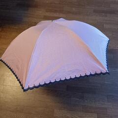 【取引先決定】雨晴折りたたみ傘　ラルフローレン　ピンクと白