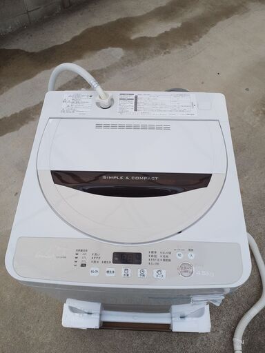 洗濯機　シャープ　2016年製　ES-GE45R 4.5kg