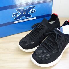【No.62】NEXO 軽量設計 メッシュアッパースニーカー 黒...
