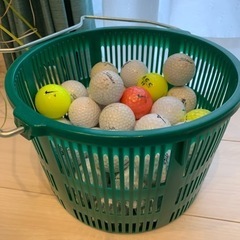 練習用ゴルフボール64個+ボールカゴ