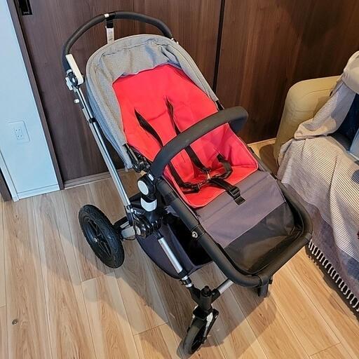 バガブーbee3 赤　二人乗り用イスu0026レインカバー付き！ バガブーbee3 赤二人乗り用イス\u0026レインカバー付き！