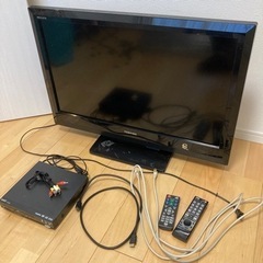 決まりました。テレビ32型　TOSHIBA DVDプレイヤーセット