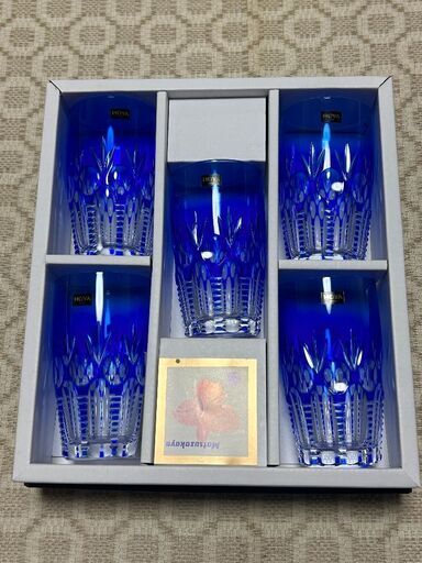 【引取り限定】HOYA クリスタルカットガラスタンブラー