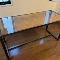 値下げ ダイニングテーブル アイアン ガラス アンティーク オーダーメイド