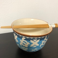 ハワイ風　麺鉢　箸付き　新品未使用