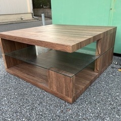 木製・ガラスローテーブル