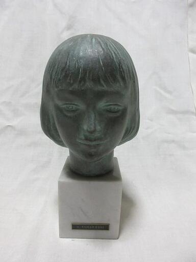 舟越保武　少女ブロンズ像　アンナ　高さ22センチ　彫刻